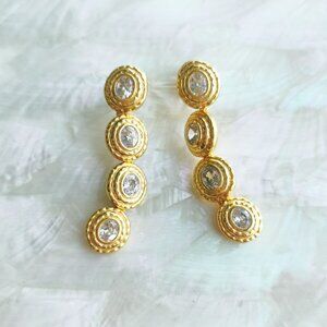 Julie Vos • Tudor Gold Cubic Zirconia Earrings